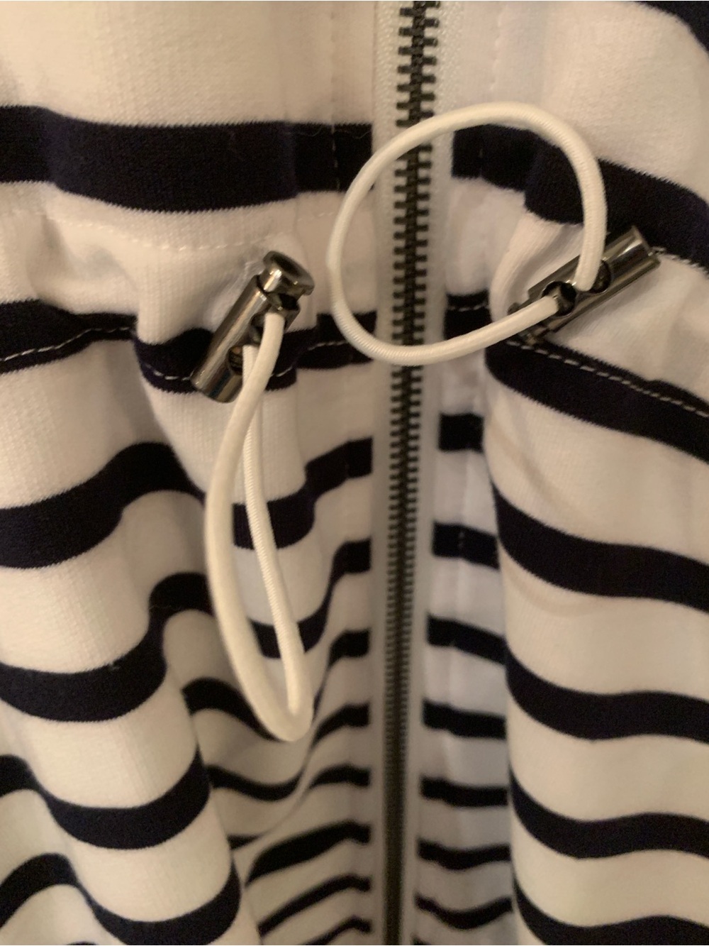 Cable & Gauge Black and White Striped Zip Soft Terry Jacket NWT retail $88 1X - Picture 6 of 11